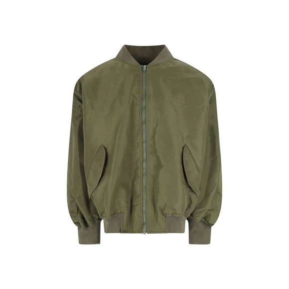 Hed Mayner Green Nylon Zip Jacket With Ribbed Details - NWT - Picture 1 of 5